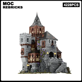 Серия Medieval Street View Модулна сграда MOC Castle Garden Модел САМ Технически Тухли В събиране на Детски Играчки, Подаръци 4288 бр.