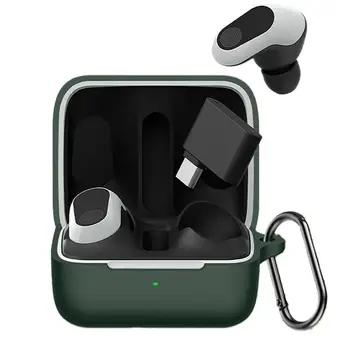 Силиконов калъф за носене на Преносим Органайзер за слушалки в кожа джоба Гъвкав протектор за слушалки богат на функции за защита на слушалки
