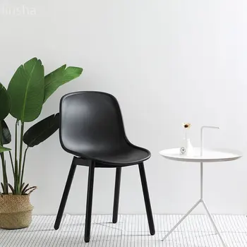 Скандинавски стол, стол за творчески отдих модерна проста малък апартамент домашен прием стол за водене на преговори, компютърен стол мебели