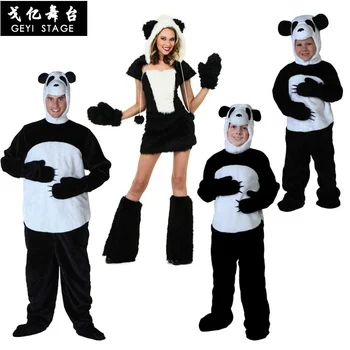 Сладък костюм на Мечка Панда от анимационен филм, аниме, cosplay, украшение с ръкавица, Елегантен гащеризон за парти на Хелоуин за деца и възрастни