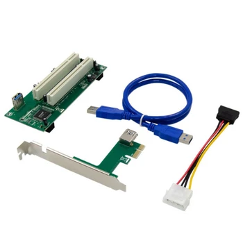 Слот за карта PCI-E X1-2XPCI Карта за разширение, слот за карта PCI, Конверсионная карта, гнездо за свързване и възпроизвеждане, безплатен диск за КОМПЮТЪР