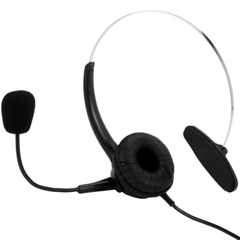 Слушалки за call center RJ9 Монофонични слушалки Слушалките с шумопотискане за разговор с микрофон