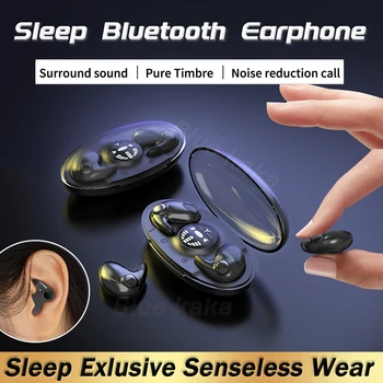 Слушалки За сън Безболезнено Носенето на Bluetooth 5.3 Hi-Fi Стереомузыка безжични Слушалки С HD Микрофон Мини-Втулки за всички смартфони