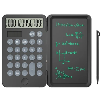 Слънчев калкулатор с таблета за писма, Тъпо е Преносим И сгъваем настолен калкулатор, бележник за рисуване в офиса