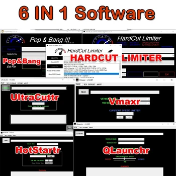 Софтуер за ECU 6 В 1 ПАКЕТ HardCut Limiter Дизелов + Бензинов двигател UltraCuttr + Pop & Bang + HARDCUT VMAX + HotStartr + QLaunchr