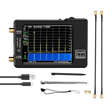 Спектрален Анализатор с докосване на екрана 2.8 инча за честота 0,1-350 Mhz и вход UHF за честотен анализатор 240-960 Mhz Черен