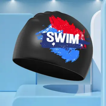 Спортна шапка за плуване, гъвкави шапки за плуване, много мека водоустойчива гъвкава спортна шапка за плуване за жени
