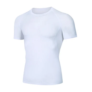Спортни блузи с къс ръкав за фитнес, баскетбол, абсорбиращи потта, дишащи влагопоглощающие чорапогащник, тениска с къс ръкав