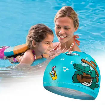 Спортни шапки за плуване, 4 бр., удобен за безпроблемно кацане, много меки шапки за защита на ушите, за момчета и момичета, шапки за плуване в басейна за деца