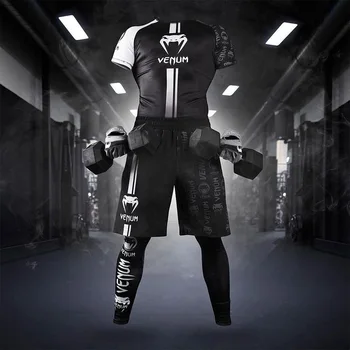 Спортни шорти за бокс, бързо съхнещи мъжки спортни шорти за съвсем малък, блузи и панталони за бокс с принтом тайландски удар с крак
