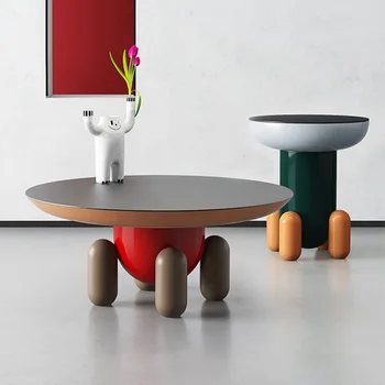 Стеклопластиковый чай в хола няколко цвята пол летяща чиния кръгла маса дизайнерски испанска капсула creati