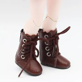Стоп-моушън обувки Модерен реалистични обувки от изкуствена кожа за 1/6 кукли Тънка работа Компактен размер играчка Мини на обувки Реалистична кукла