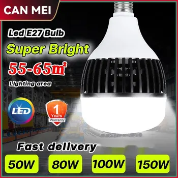 Супер Ярък E27 Led Лампа 50 W 80 w 100 W 150 W Ампула Bombilla Led Лампа Ing за Дома, Кухня, Гараж, Улична Лампа