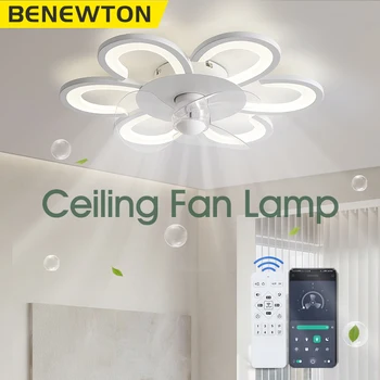 Тавана лампа BENEWTON 40 Вата с вентилатор на тавана със светлина и горивото 220 В, led полилей вентилатор за декор на детска стая Вентилатори за дома