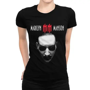 Тениска Marilyn Manson Graphic Rock, памучен тениска премиум-клас, мъжки и дамски размери, нови забавни върхове унисекс тениска