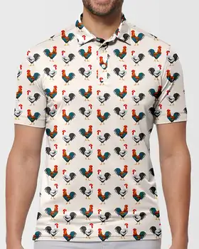 Тениска-поло Mr. Cocky с художествен принтом, тенденция риза, летни дрехи по поръчка с къс ръкав