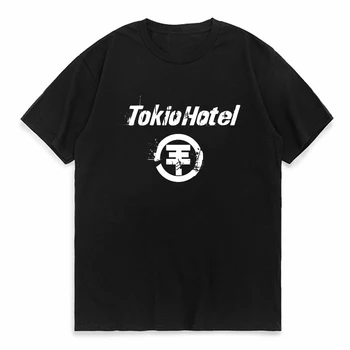 Тениски Tokio Hotel, градинска дрехи с графичен принтом рок-група, мъжка и дамска мода, тениски оверсайз с къс ръкав, готина тениска.