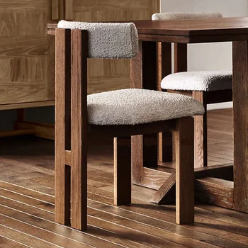 Трапезария стол от масивно дърво, модерен прост единична дизайн, маса за хранене, стол, на пода в спалнята, мебели за дневна, стая декор Sillas Comedor