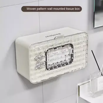 Тъкани текстурный държач за кърпички Елегантен тъкани текстурный стенен монтаж кутия за съхранение на салфетки за домашна баня, стилен за кухни