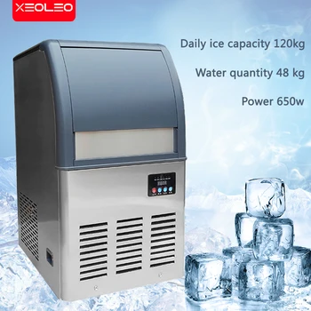 Търговска кубичен лед XEOLEO мощност 650 W 45 кг капацитет 120 кг/24 ч, с въздушно охлаждане за кафе/магазин пузырькового чай/ Ресторант