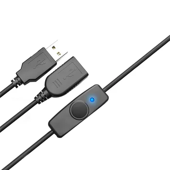 Удължителен кабел USB 2.0 за синхронизация на данни, USB удължителен кабел с превключвател за включване, изключване, led индикатор за КОМПЮТЪР, лаптоп, USB вентилатор led лампи.
