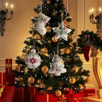 Украса на Коледната елха Коледна Украса 2024 спално Бельо, Коледни Украси Коледната украса, за да проверите за партита Коледен подарък