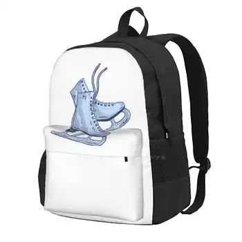 Училищна чанта за каране на кънки на лед, раница с голям капацитет, лаптоп 15 инча, сладки кънки, стръмни кънки, любителите на кънки, каране на кънки на лед