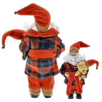 Фигурки на Дядо Коледа, кукли, Коледни украси, Изправени Фигурки, украси с Малко Мече за новогодишни подаръци