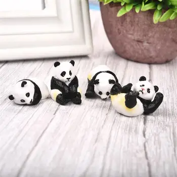 Фигурки панди със собствените си ръце, 2-цветен панда, модел, животно, ръчно изработени, микроландшафтный градински орнамент, бонсай