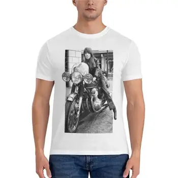 Франсоаз Харди, культовая френска фотография, Класическа тениска с къс ръкав, тениски оверсайз за мъже