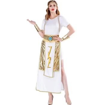 Хелоуин Карнавал Фараон Клеопатра Възрастни жени Древен Рим Египет Костюм кралица Мит Богинята на Cosplay маскарадное вечерна рокля
