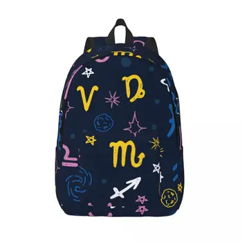 Цветна детска раница Зодиака, пътна чанта унисекс, училищен чанта, чанта за книги Mochila