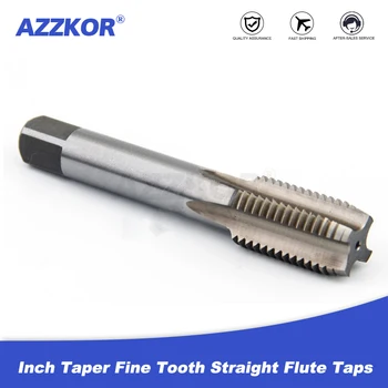 Цолови заострени резбонарезни метчики с малки зъби и директен канавкой Сребристи машинни метчики за материал Желязо Mater AZZKOR Tools