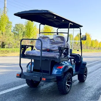 Чанта за голф, електрически автомобил с литиево-йонна батерия с капацитет 4x120 А, пътнически количка за голф, 10-инчов допълнителен дисплей за обратно виждане