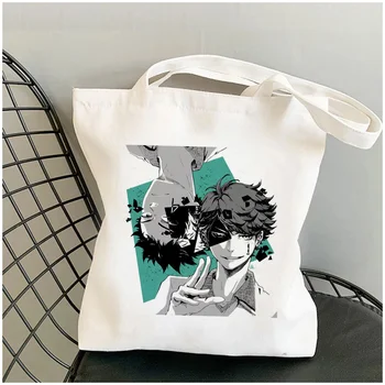 Чанта за пазаруване Haikyuu, джутовая чанта bolsas de tela, памучен чанта за хранителни стоки, сакола, чанта, дамска чантичка вземете
