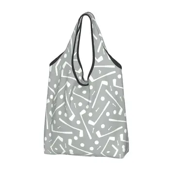 Чанта за пазаруване с клюшками за голф, женствена чанта за пазаруване Kawaii Golf Sport, чанти за пазаруване през рамо, чантата е с голям капацитет