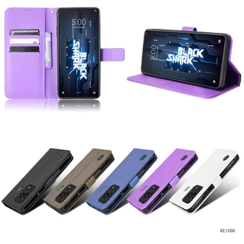 Чантата за съвсем малък за Xiaomi Black Shark 3 4 5 Pro 5pro 5RS Shark4 Shark5 Pro KTUS-H0 PRS-H0 PAR-H0 Кожен Калъф-Поставка с Панти капак
