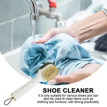 Четка за измиване на обувки Многофункционална четка за почистване на тип преса Течна четка за обувки с мека четка, инструмент за почистване с течност опаковка