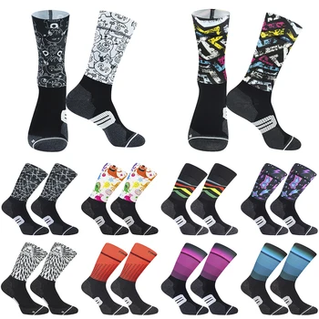 Чорапи За Предотвратяване На Занасяне Професионални Велосипедни Компресия Спортни Чорапи Мъжки И Дамски Чорапи За Улични Спортове Състезателни Чорапи За Колоездене