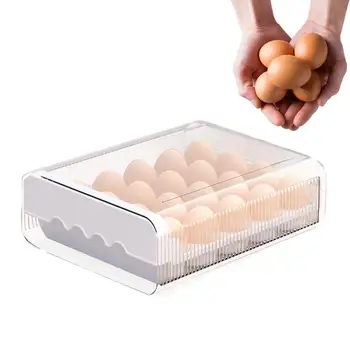 Штабелируемые кутии за съхранение на яйца Контейнер за яйца за 20 мрежи за хладилник с Прозрачна Килер фризер За съхранение на яйца в хладилник с Голям капацитет