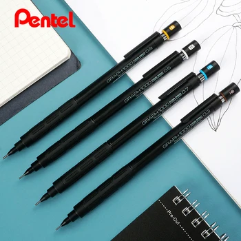 Япония Pentel Механични Моливи Graph PG1000 Черен молив за рисуване 0,3 0,5 0,7 мм HB Канцеларски материали Японски ученически пособия