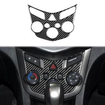 Централната конзола на автомобила CD Панел Декоративни стикери Тампон за Chevrolet Sonic 2012 2013 2014 2015 2016 Аксесоари от въглеродни влакна